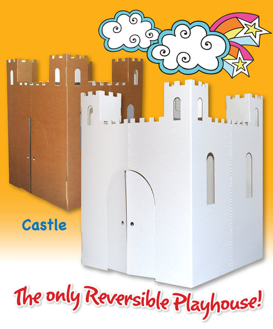 Easy Playhouse Cardboard Castle- Decorate & Personalize