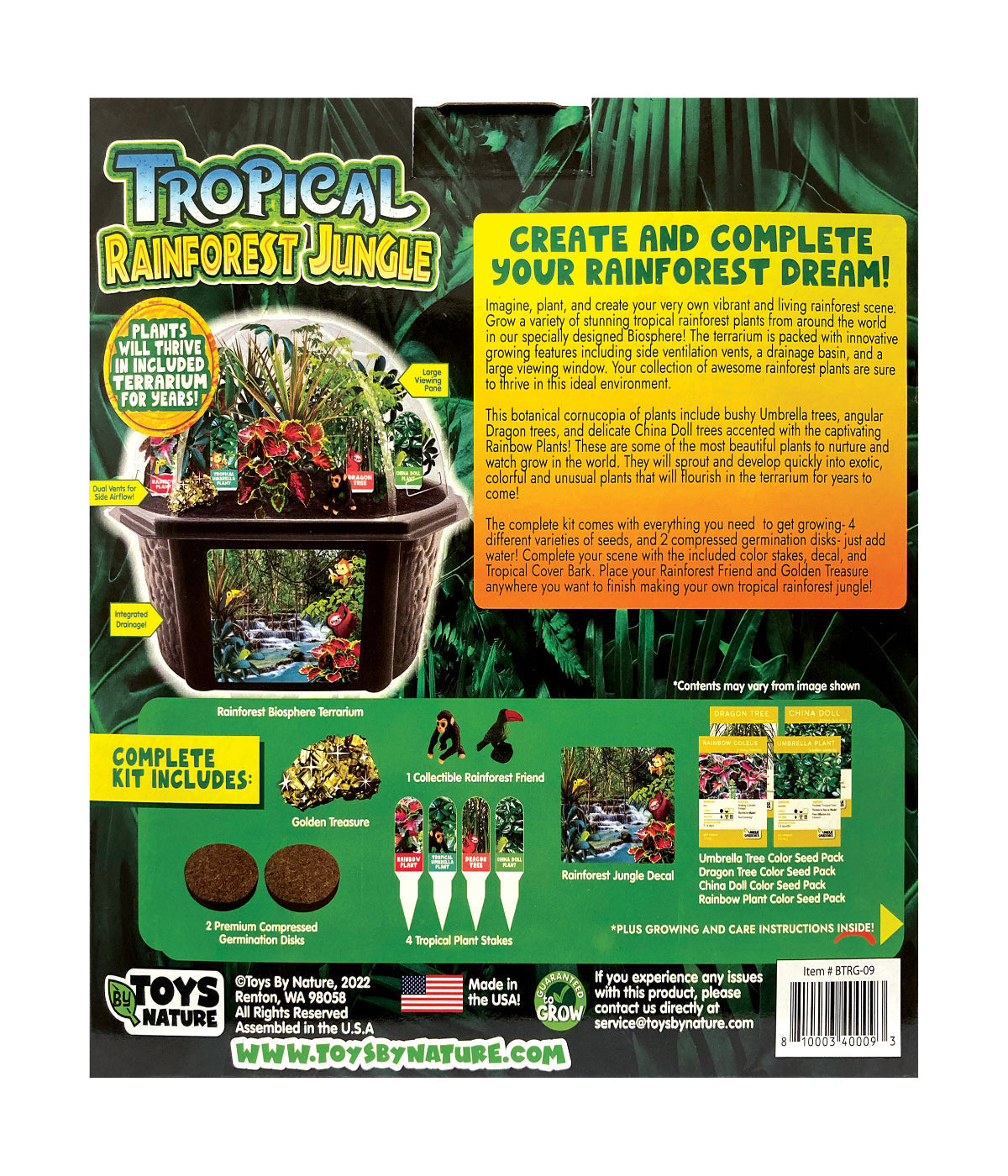  Biosphere Terrarium - Tropical Rainforest Jungle Multi - Multi - Bonton