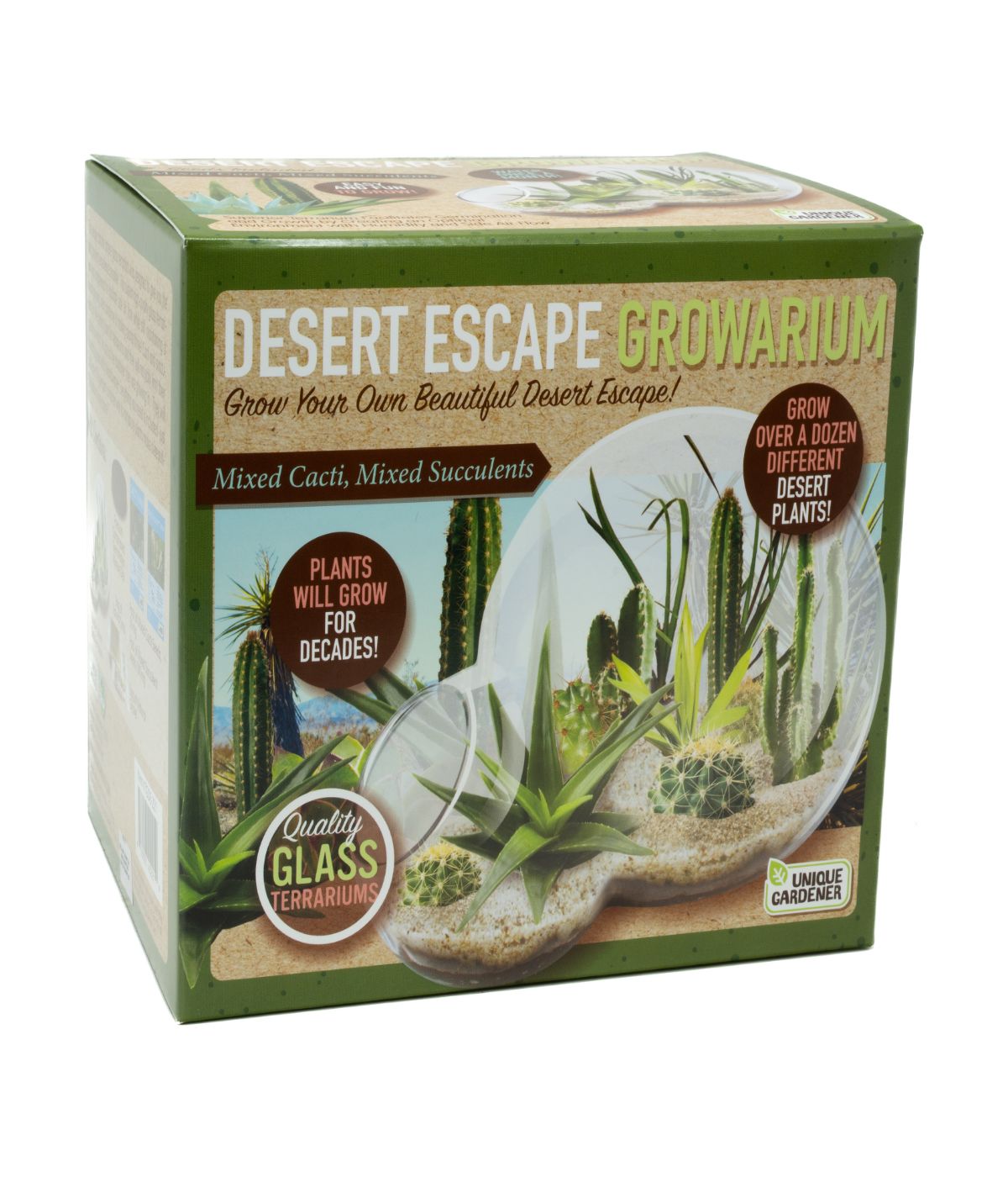  Double Sphere Glass Terrarium - Desert Escape Growarium Multi - Multi - Bonton