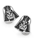  Cufflinks Recessed Matte Darth Vader Head Cufflinks - Black - Bonton