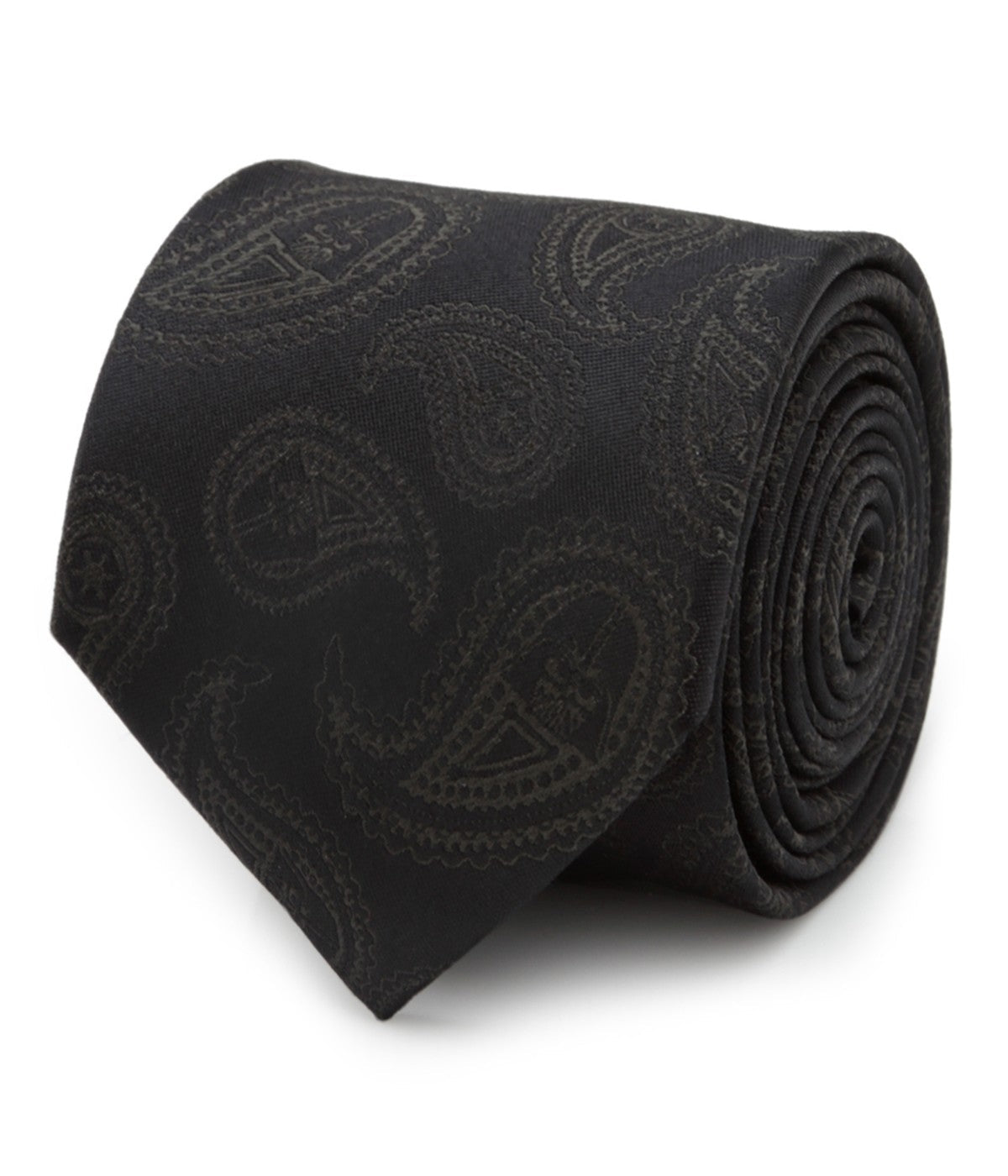  Cufflinks Darth Vader Paisley Silk Men's Tie - Black - Bonton