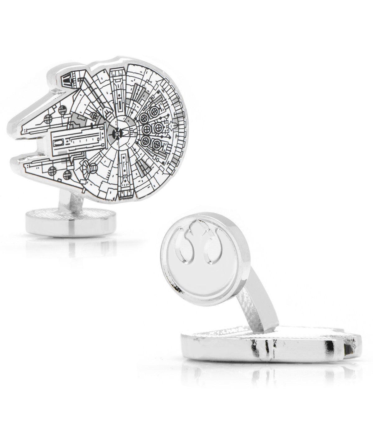  Cufflinks Millennium Falcon Blueprint Cufflinks - White - Bonton