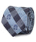 Star Wars Mando Helmet Check Blue Mens Tie