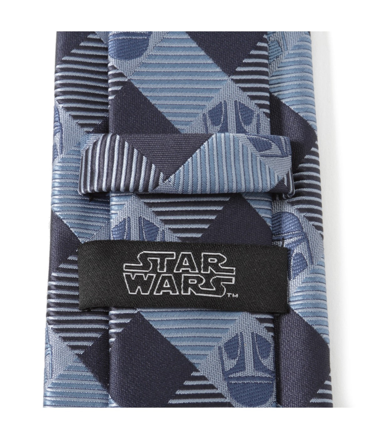  Cufflinks Star Wars Mando Helmet Check Blue Mens Tie - Blue - Bonton