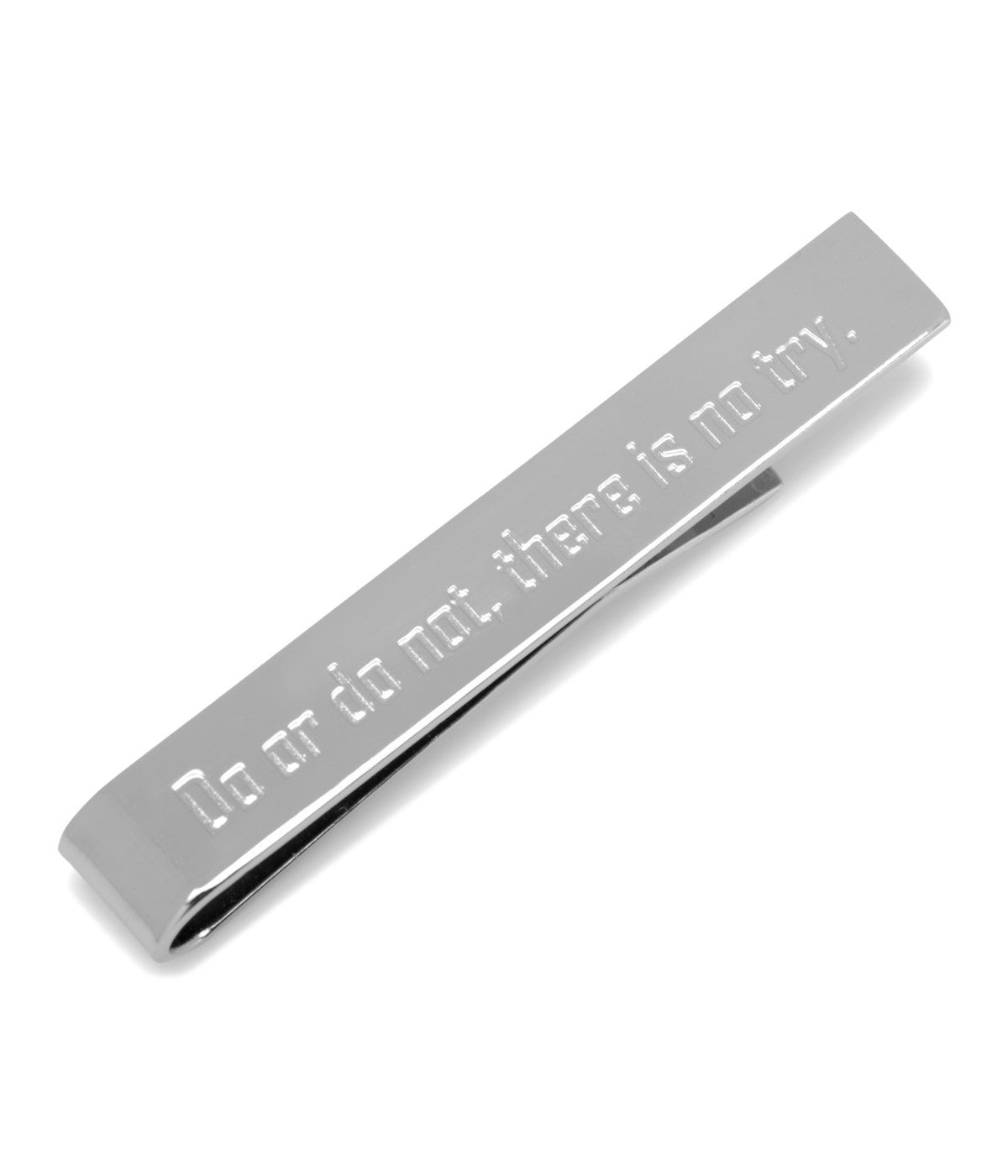  Cufflinks There is No Try Yoda Message Tie Bar - Silver - Bonton