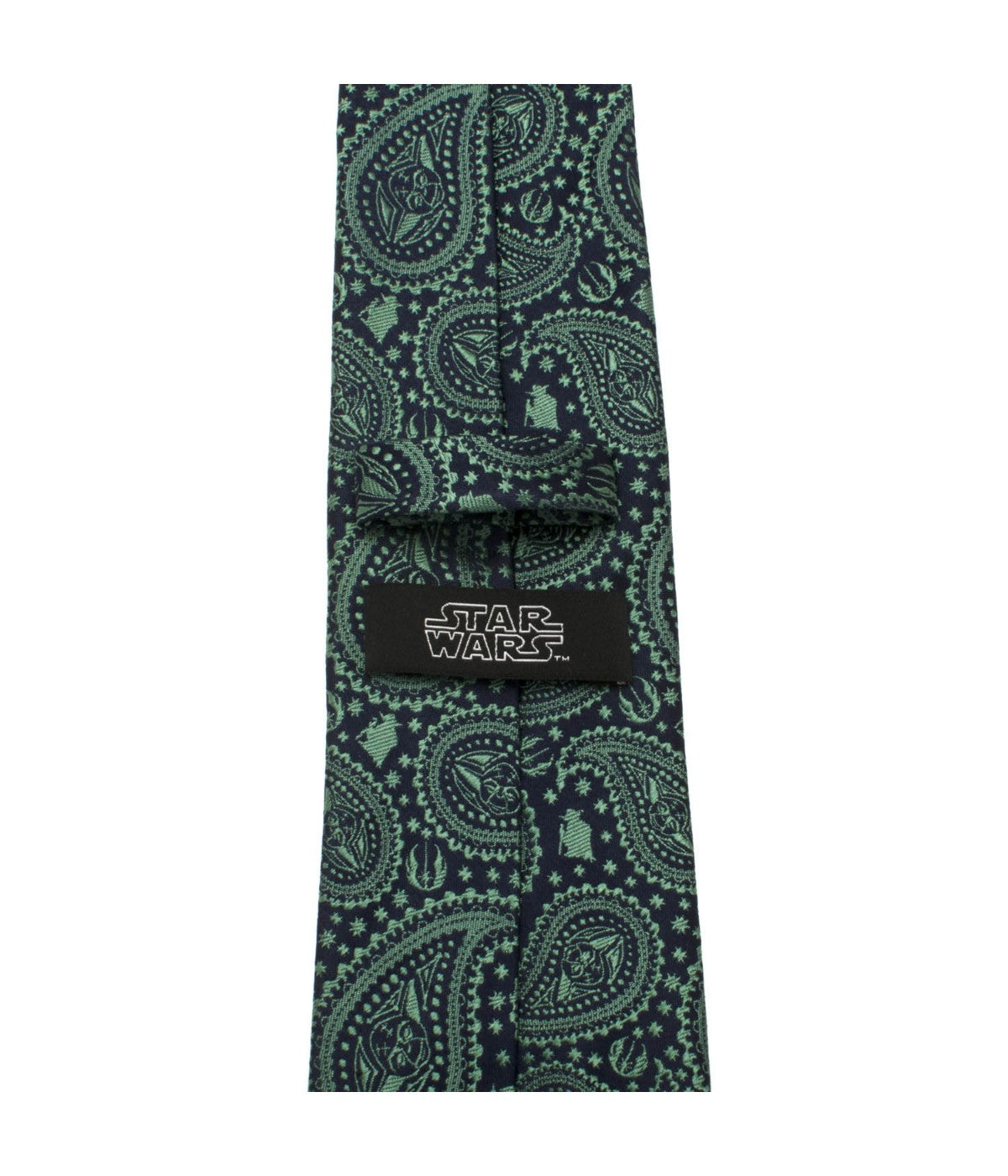  Cufflinks Yoda Green Paisley Mens Tie - Green - Bonton