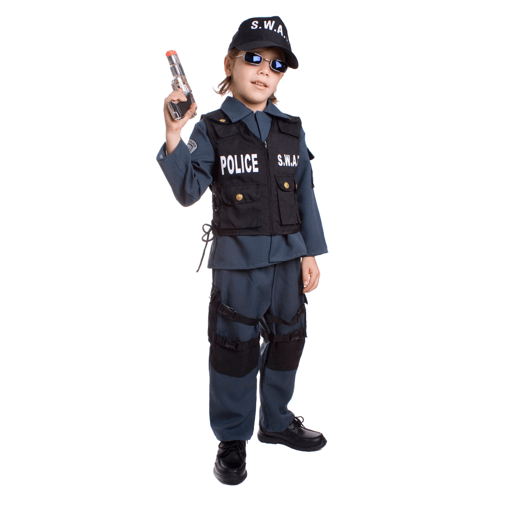  Dress Up America S.W.A.T. Police Officer Costume - Kids by Dress Up America - Large (12-14) - Bonton