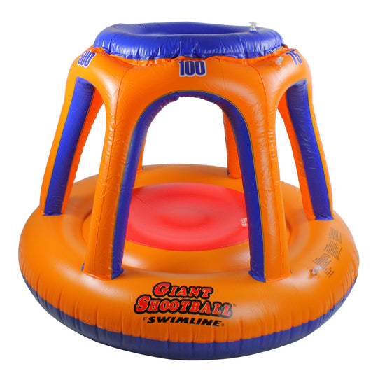 48" Orange and Blue Inflatable Giant Floating Shoot Ball Swimming Pool Game