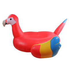 93" Inflatable Yellow and Red Scarlet Macaw Novelty Swimming Pool Raft