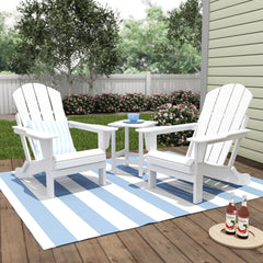 3-Piece Outdoor Patio Adirondack Conversation Seating Set