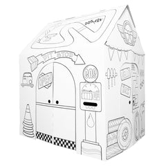 Easy Playhouse Cardboard Garage- Decorate & Personalize