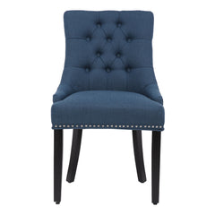 Upholstered Wingback Button Tufted Dining Chair, Set of 2