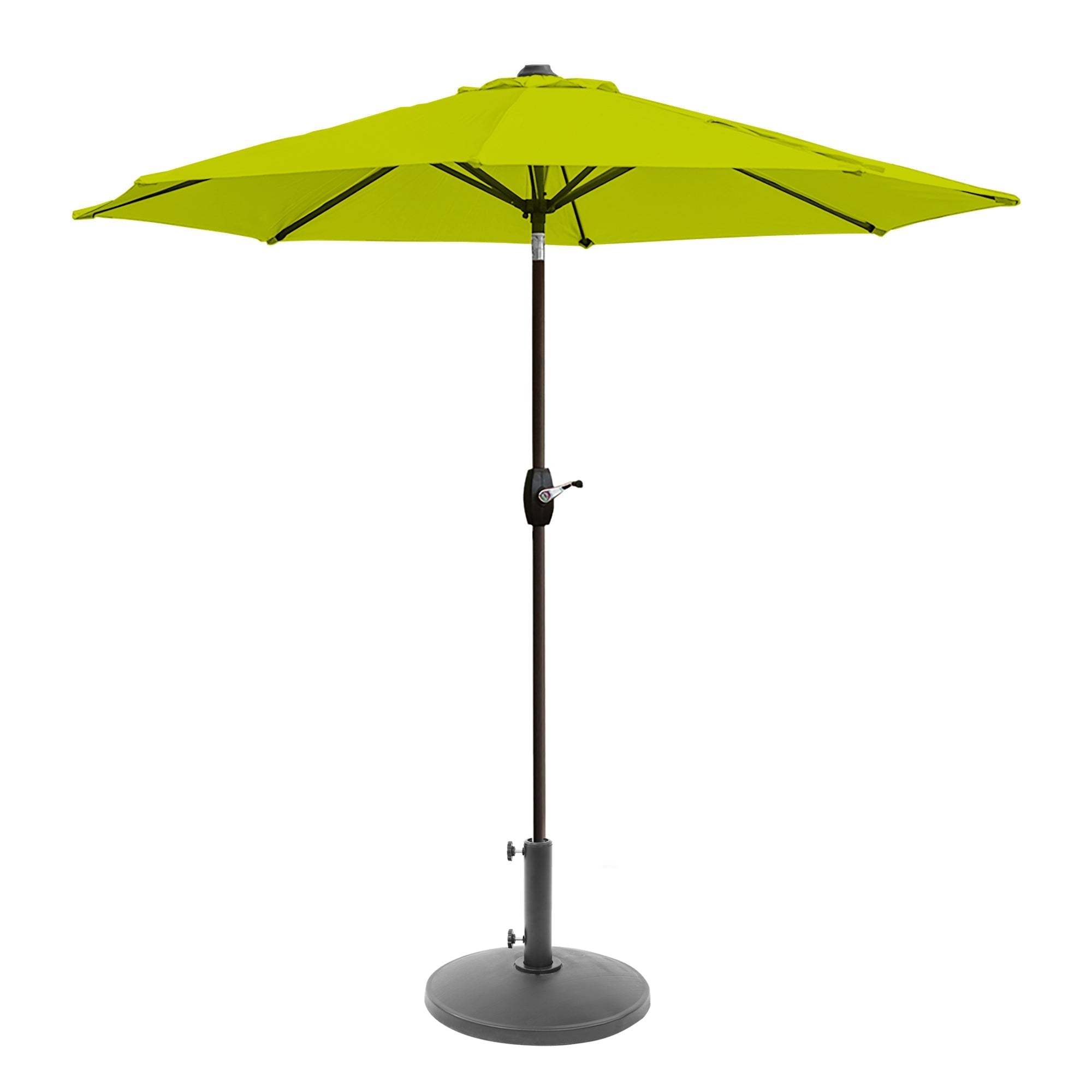  Westin Furniture 9 ft Outdoor Patio Market Table Umbrella with Round Resin Base - White - Bonton