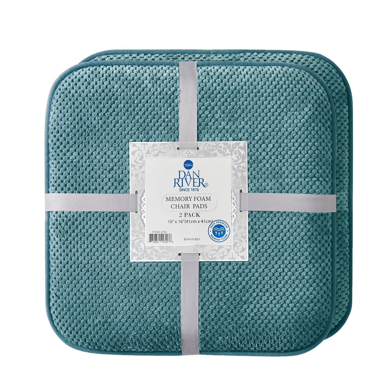  Dan River Dan River 2-4 Pack Memory Foam Non-Slip 16x16'' Chair Cushion Pad - Black - Bonton