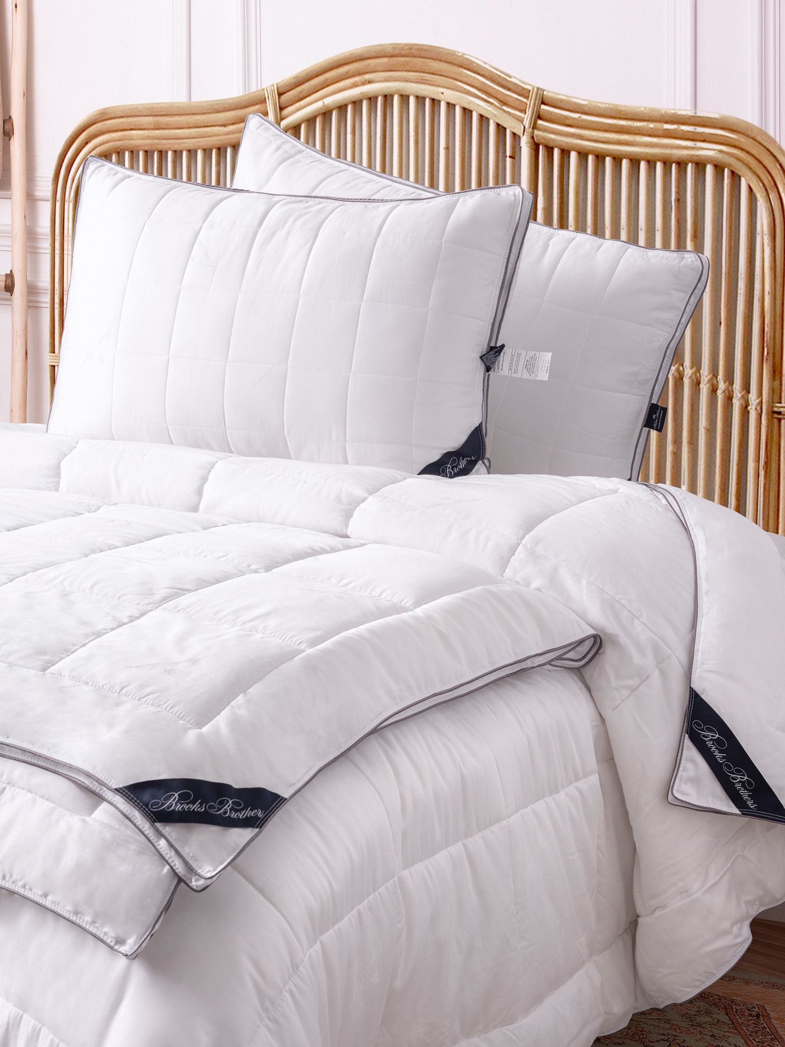  Brooks Brothers Tencel Quilt - White - Bonton