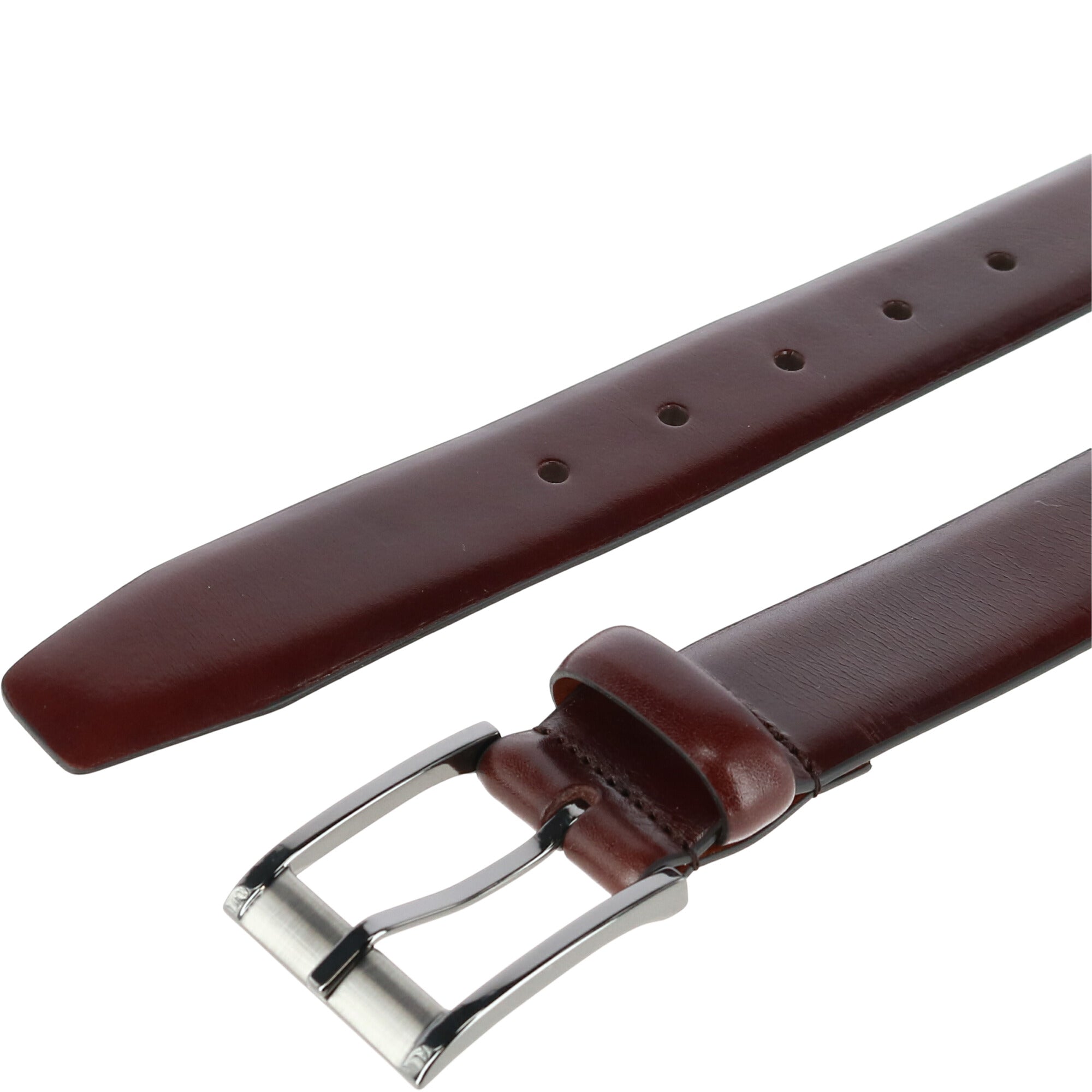  Trafalgar Matteo 35mm Feather Edge Dress Belt - Brown - Bonton