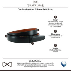 Cortina Leather 25mm Compression Belt Strap