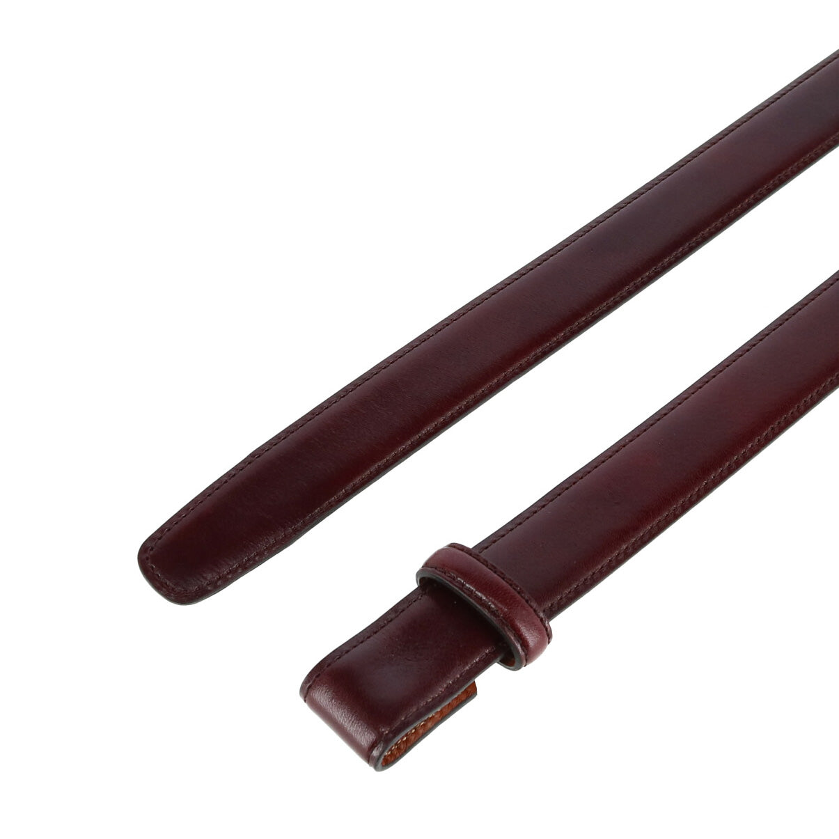  Trafalgar Cortina Leather 25mm Compression Belt Strap - Dark Brown - Bonton