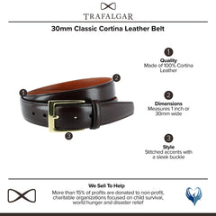 Classic 30mm Cortina Leather Belt