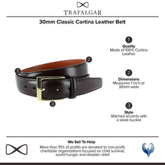 Classic 30mm Cortina Leather Belt