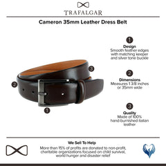 Cameron 35mm Burnished Leather Dress Belt