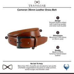 Cameron 35mm Burnished Leather Dress Belt