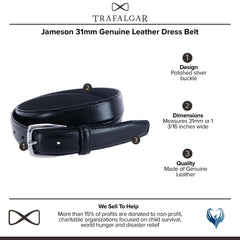 Jameson 31mm Genuine Leather Dress Belt