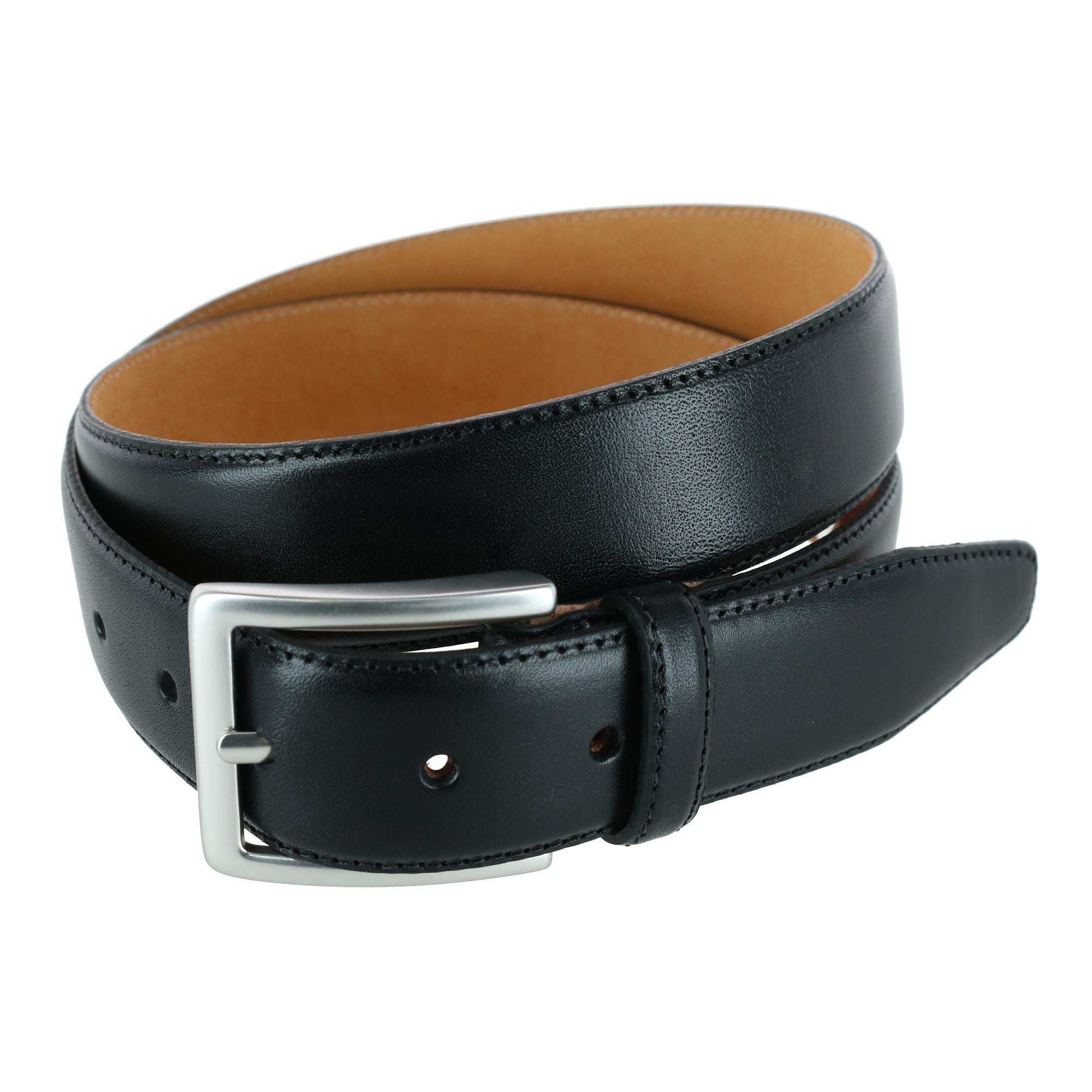  Trafalgar Orion Smooth Calfskin 35mm Dress Belt - Navy - Bonton