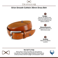 Orion Smooth Calfskin 35mm Dress Belt