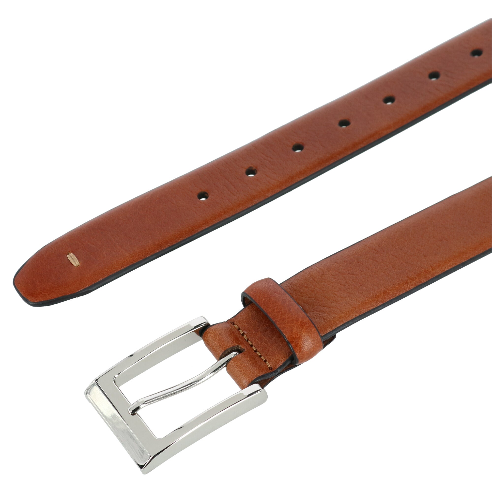  Trafalgar Pebble Grain Leather Belt 2 - Tan - Bonton