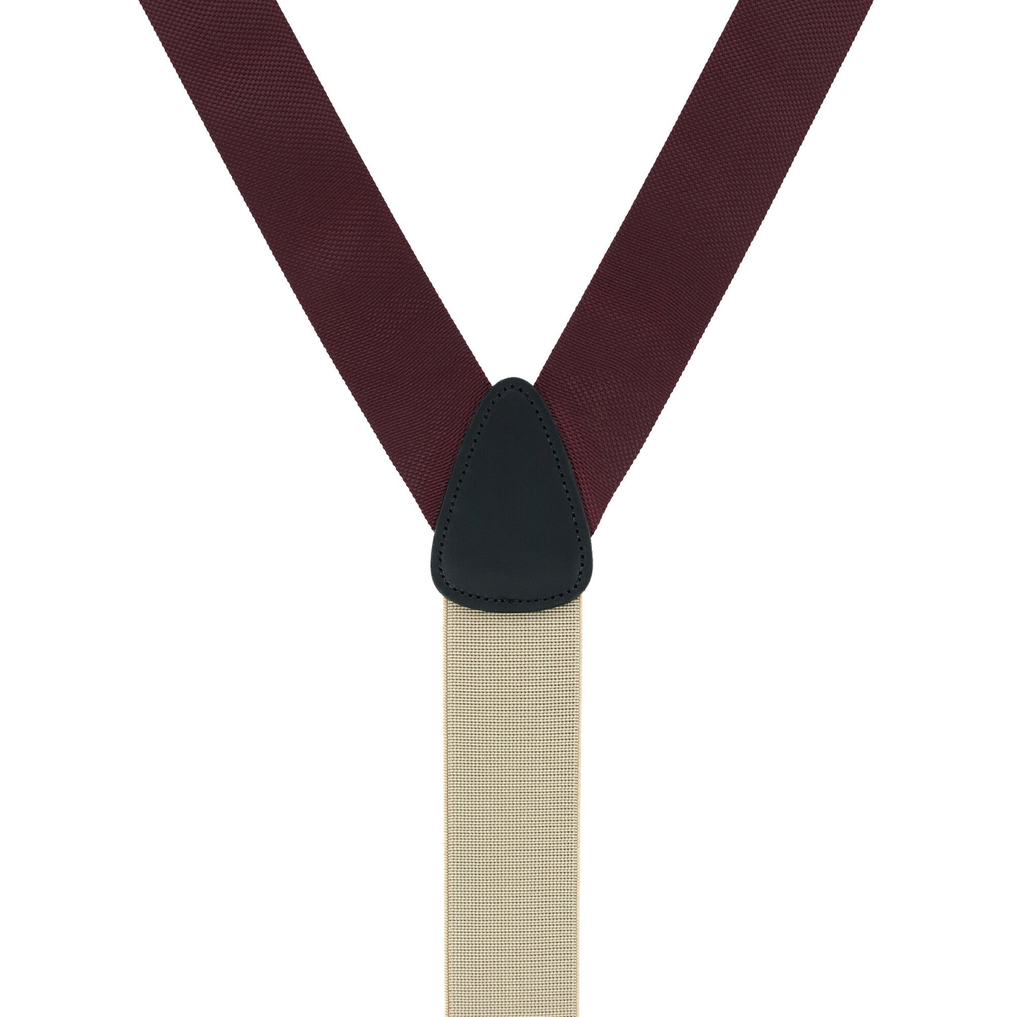  Trafalgar Hudson Nylon Button End Braces - Burgundy - Bonton