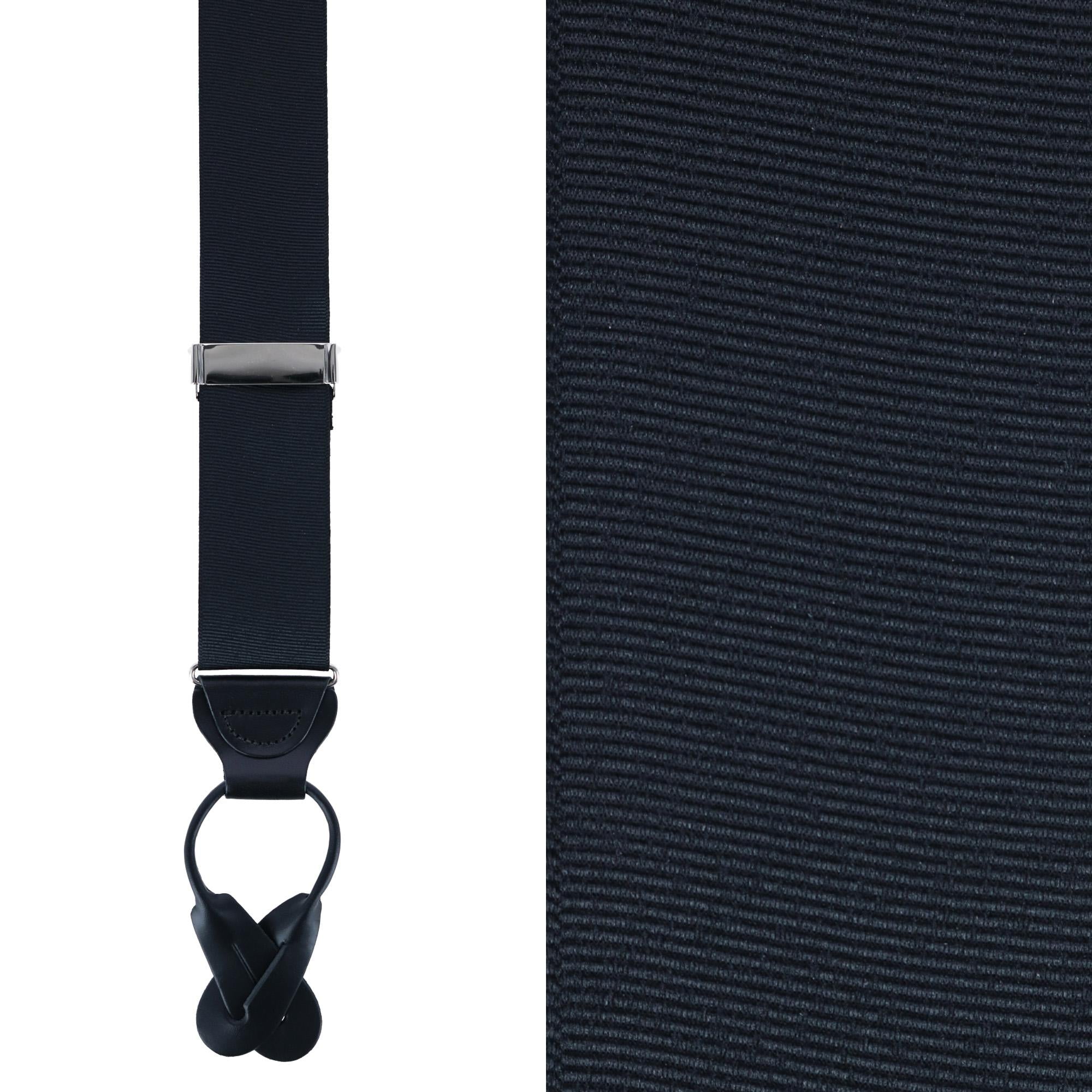  Trafalgar Phoenix 38mm Grosgrain Non Stretch Ribbon Button End Braces - Smokey  Grey - Bonton