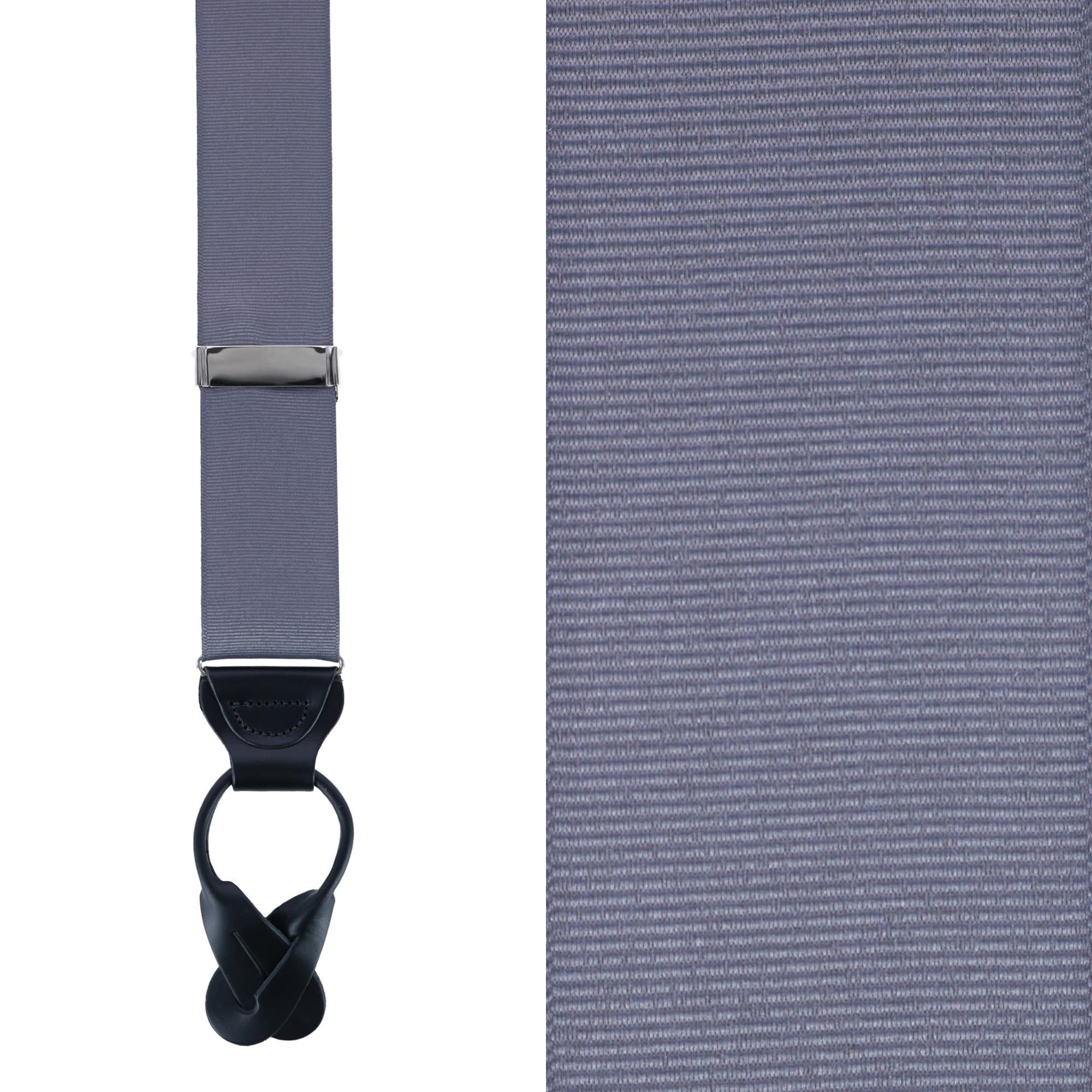  Trafalgar Phoenix 38mm Grosgrain Non Stretch Ribbon Button End Braces - Black - Bonton