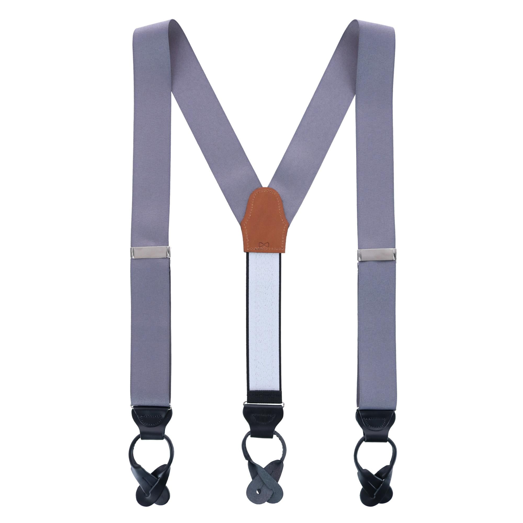  Trafalgar Phoenix 38mm Grosgrain Non Stretch Ribbon Button End Braces - Smokey  Grey - Bonton