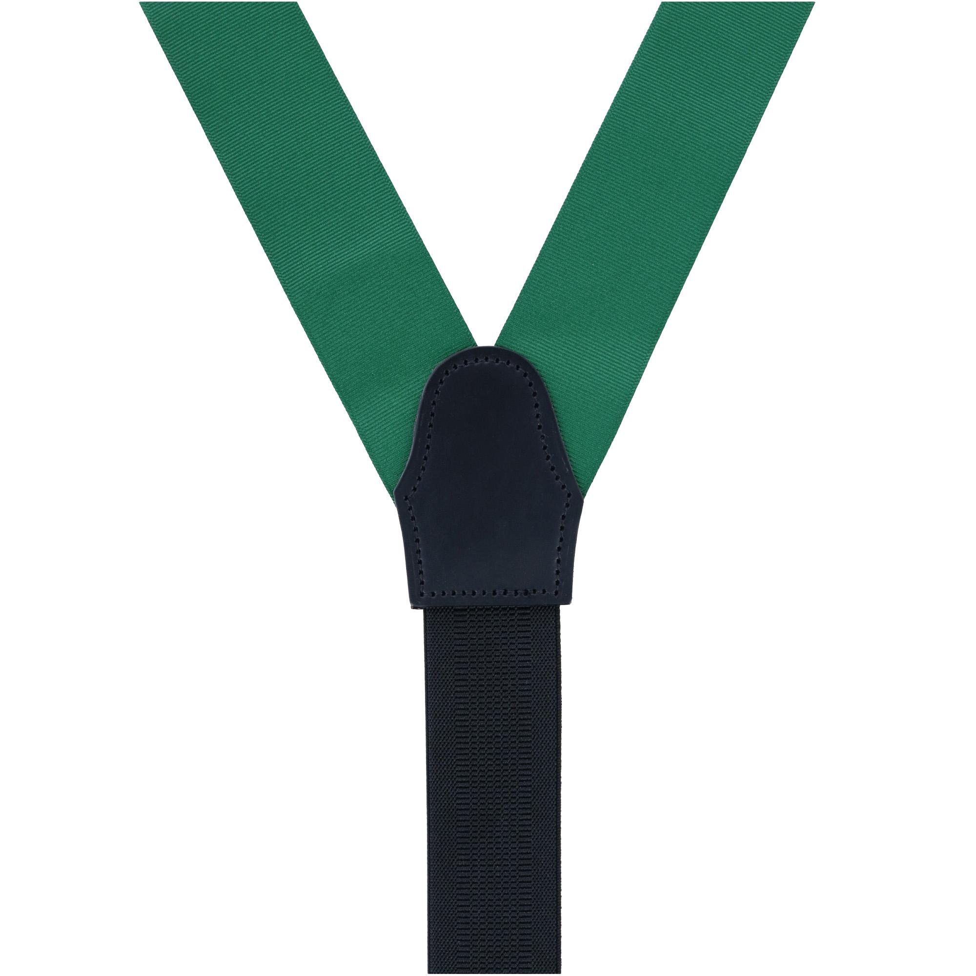  Trafalgar Phoenix 38mm Grosgrain Non Stretch Ribbon Button End Braces - Dark Green - Bonton