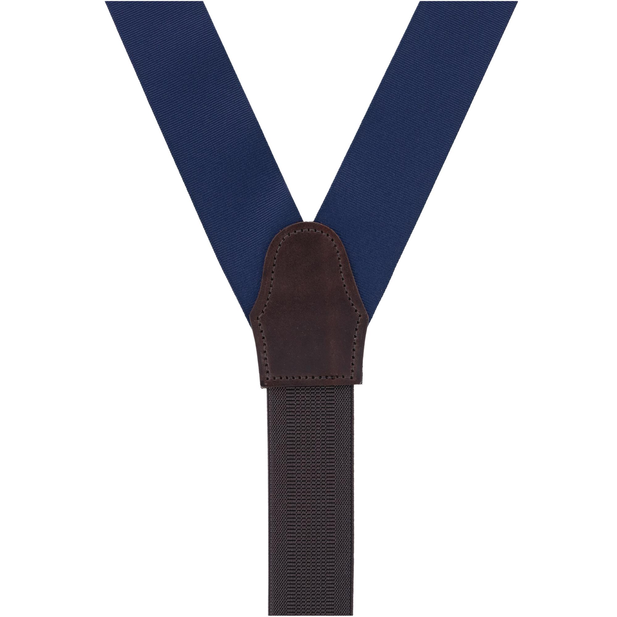  Trafalgar Phoenix 38mm Grosgrain Non Stretch Ribbon Button End Braces - Navy - Bonton