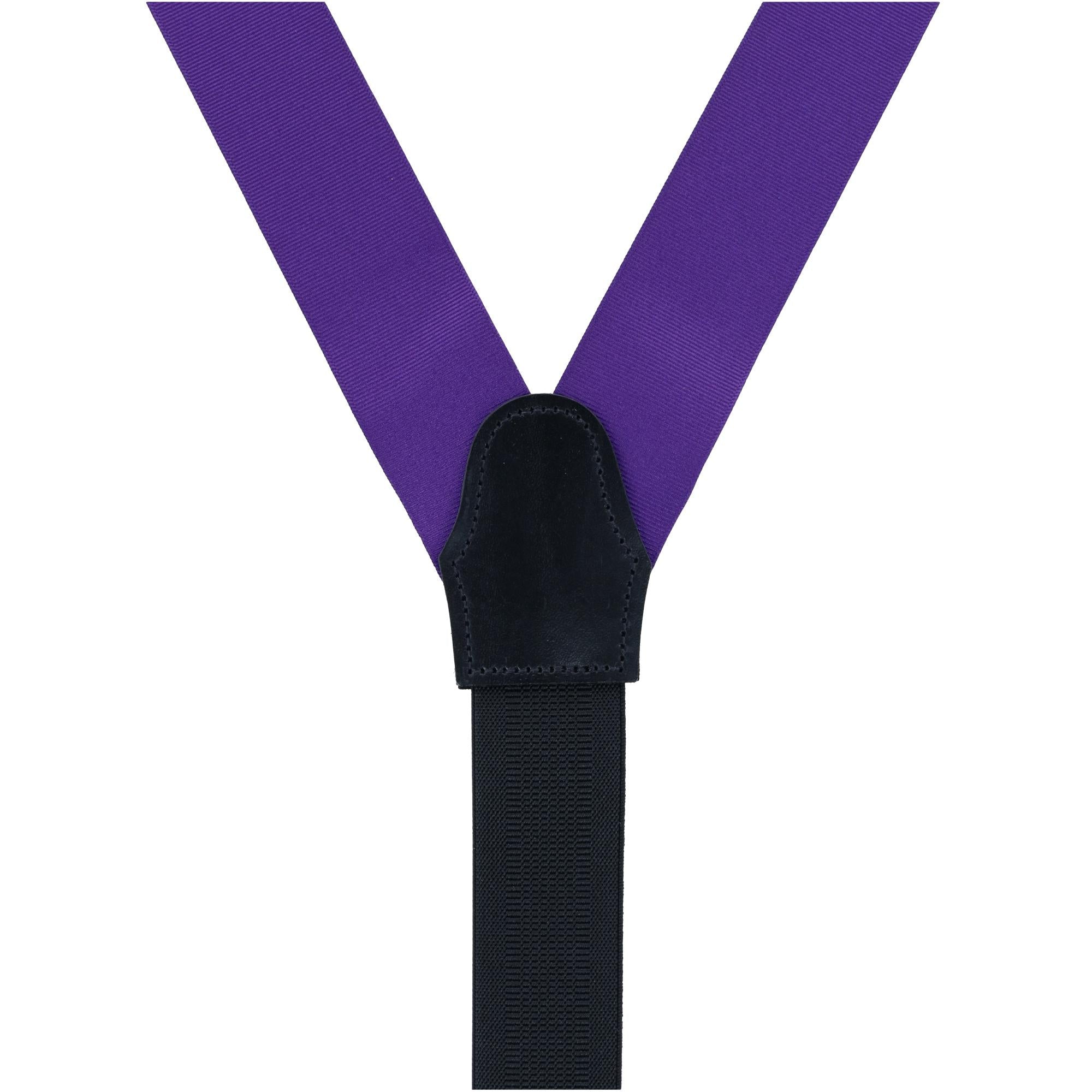  Trafalgar Phoenix 38mm Grosgrain Non Stretch Ribbon Button End Braces - Deep Purple - Bonton