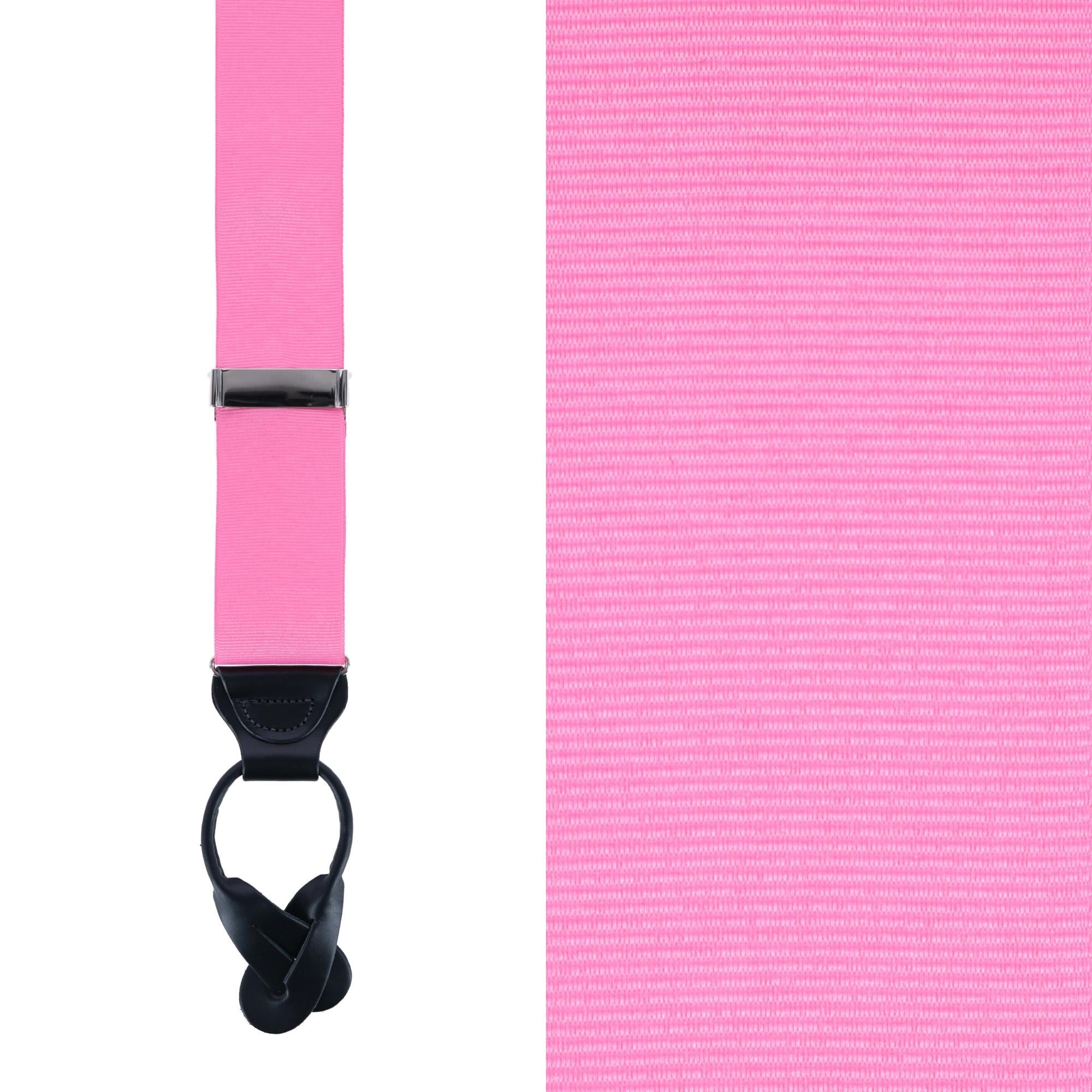  Trafalgar Phoenix 38mm Grosgrain Non Stretch Ribbon Button End Braces - Dark Pink - Bonton