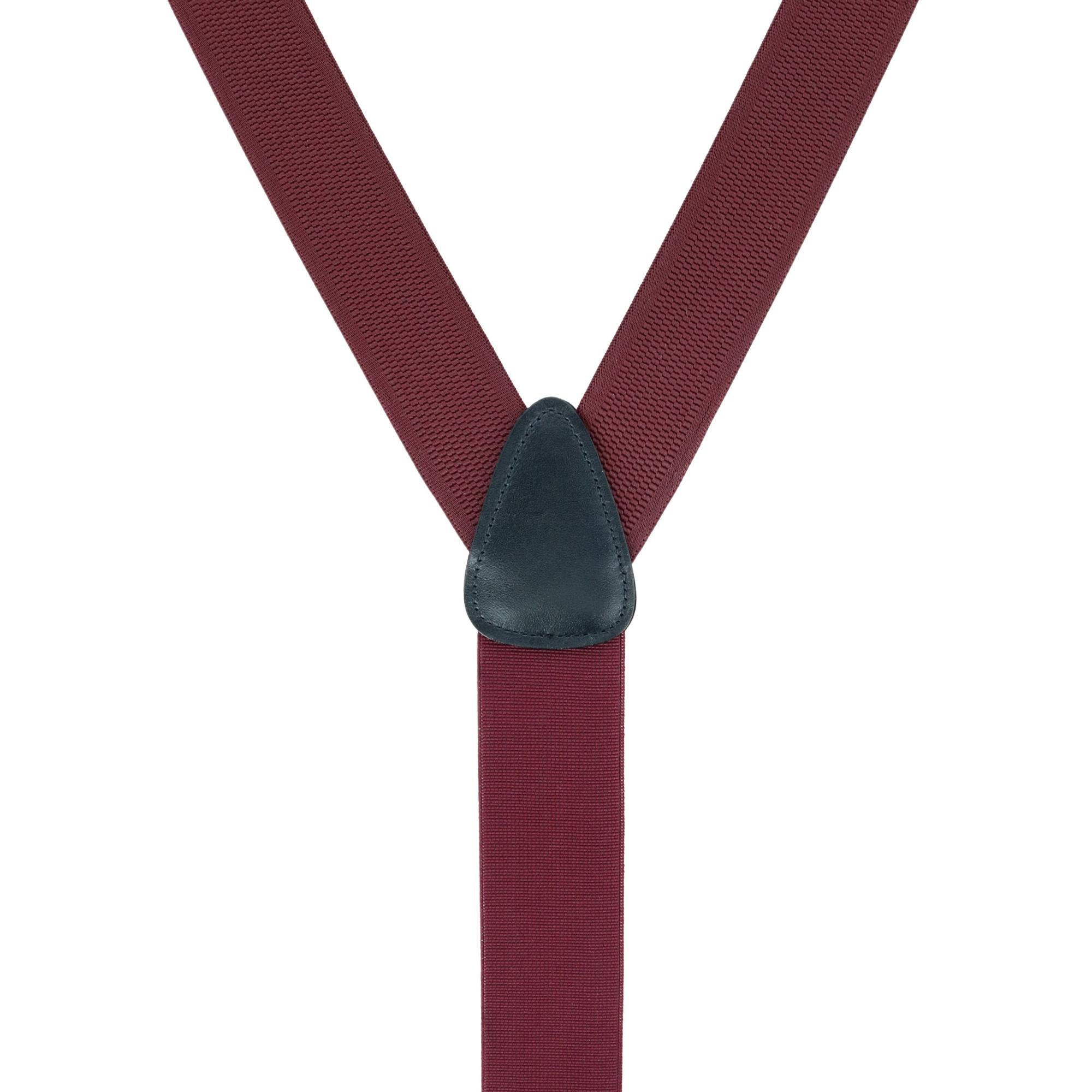  Trafalgar Classic Solid Color 38mm Convertible Braces - Burgundy - Bonton