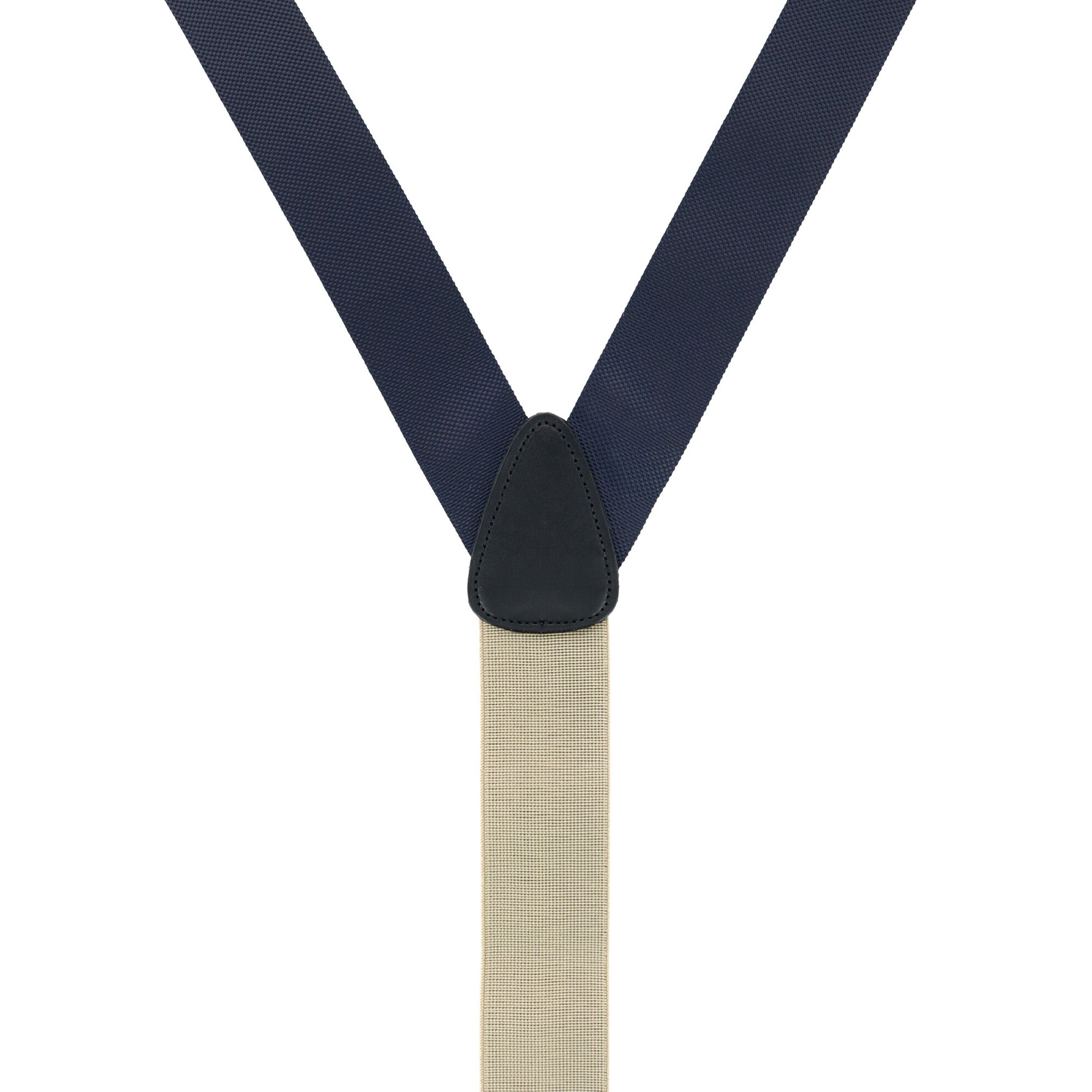  Trafalgar Big & Tall Hudson Solid Color Button End Braces - Navy - Bonton