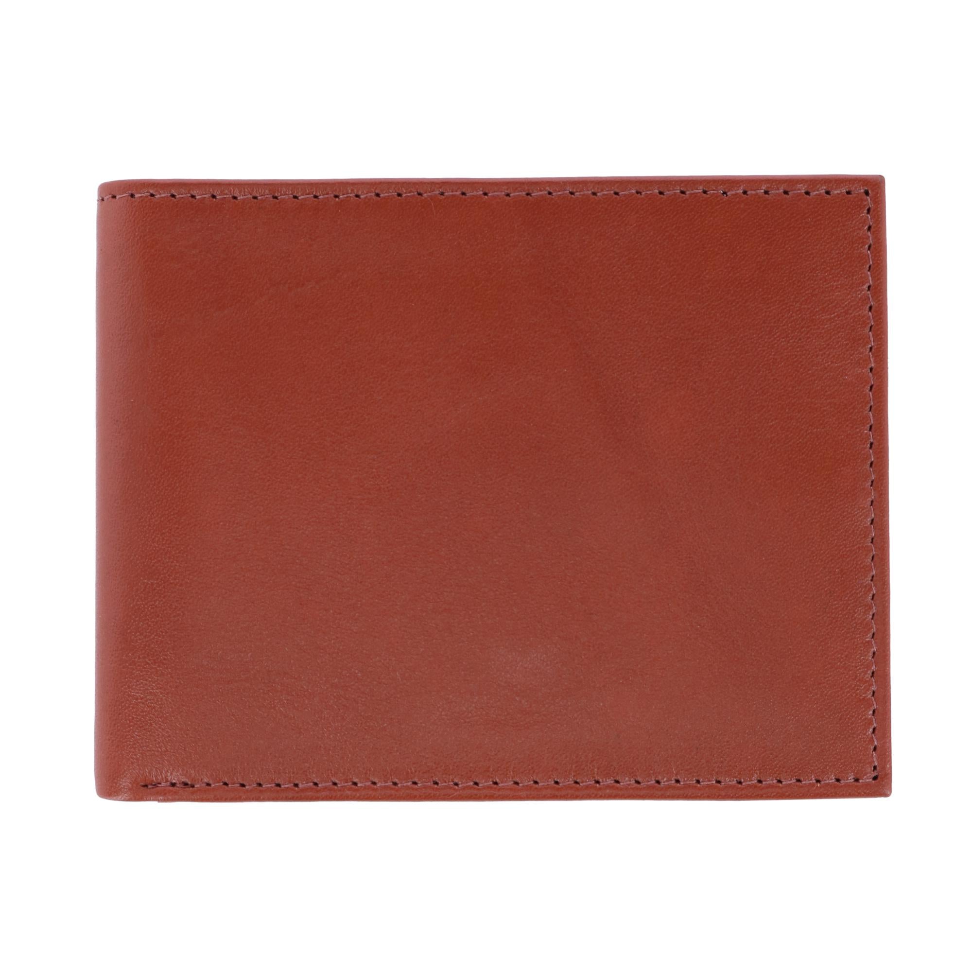  Trafalgar Sergio Genuine Leather RFID Bi-Fold Passcase Wallet - Tan - Bonton