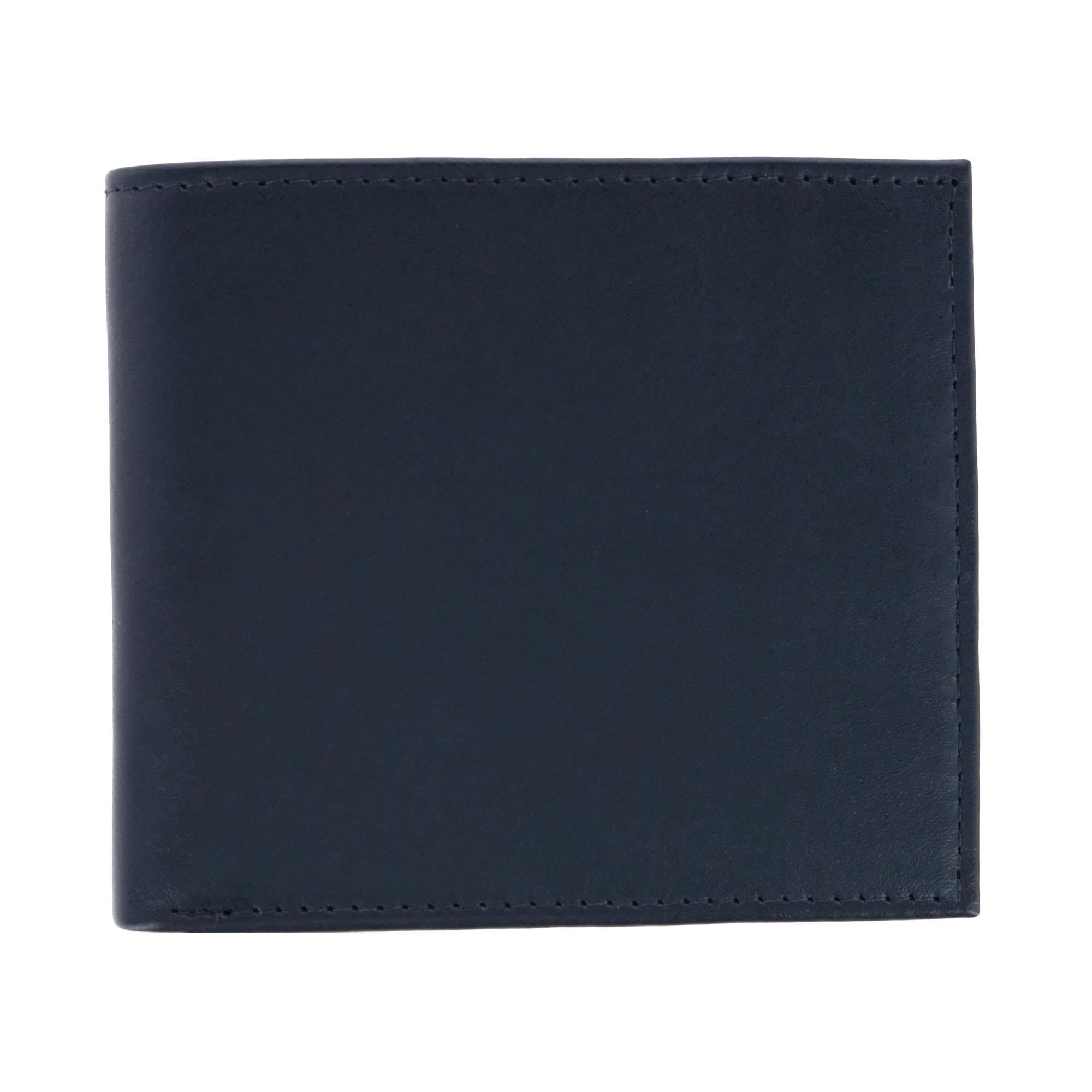  Trafalgar Sergio Genuine Leather 8-Slot Bi-Fold RFID Wallet - Black - Bonton