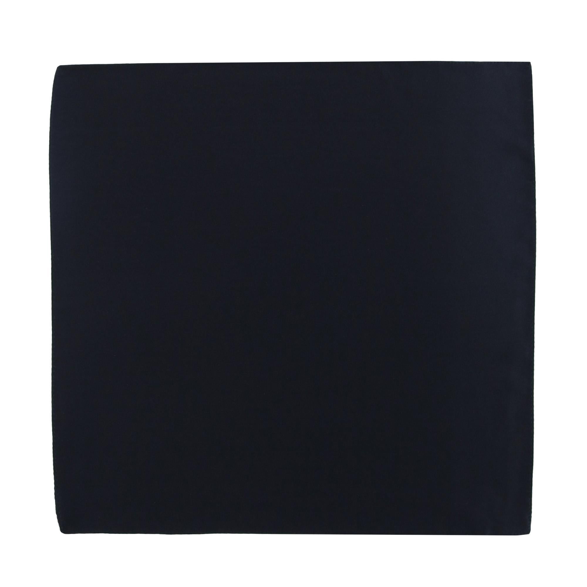  Trafalgar Sutton Solid Color 13 Inch Silk Pocket Square - Navy - Bonton