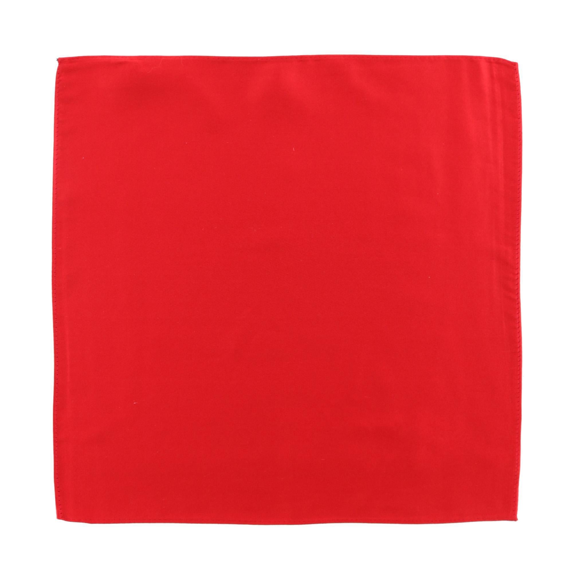  Trafalgar Sutton Solid Color 13 Inch Silk Pocket Square - Red - Bonton