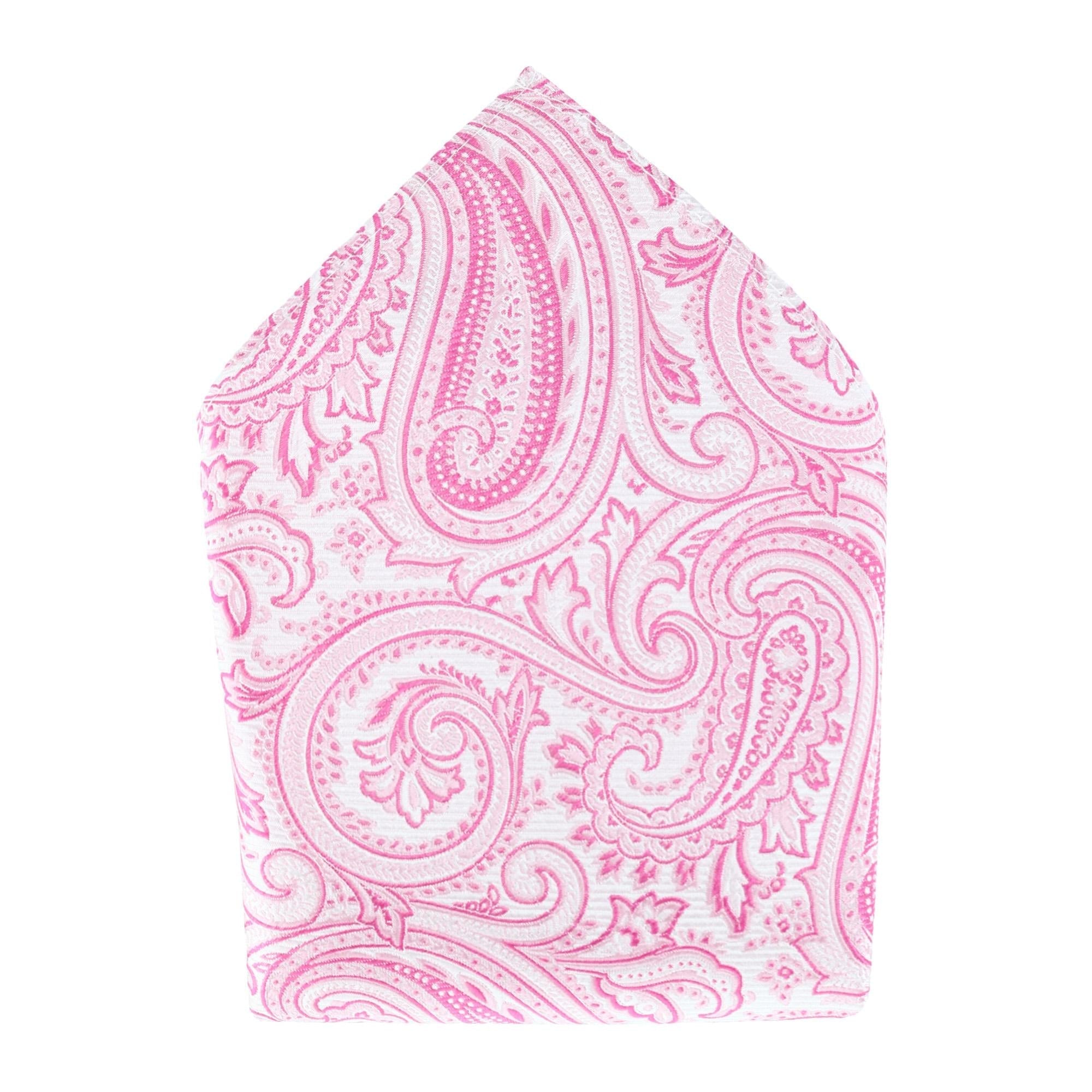  Trafalgar Sobee Paisley Silk Pocket Square - Pink - Bonton