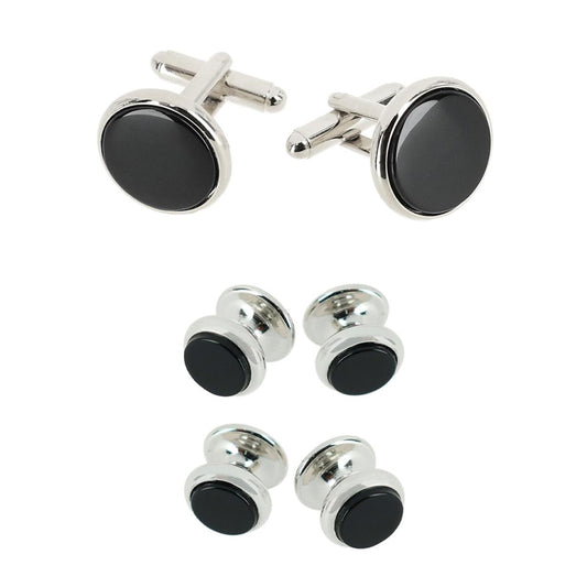 Sutton Genuine Onyx Formal Set (2 Cuffs & 4 Studs)