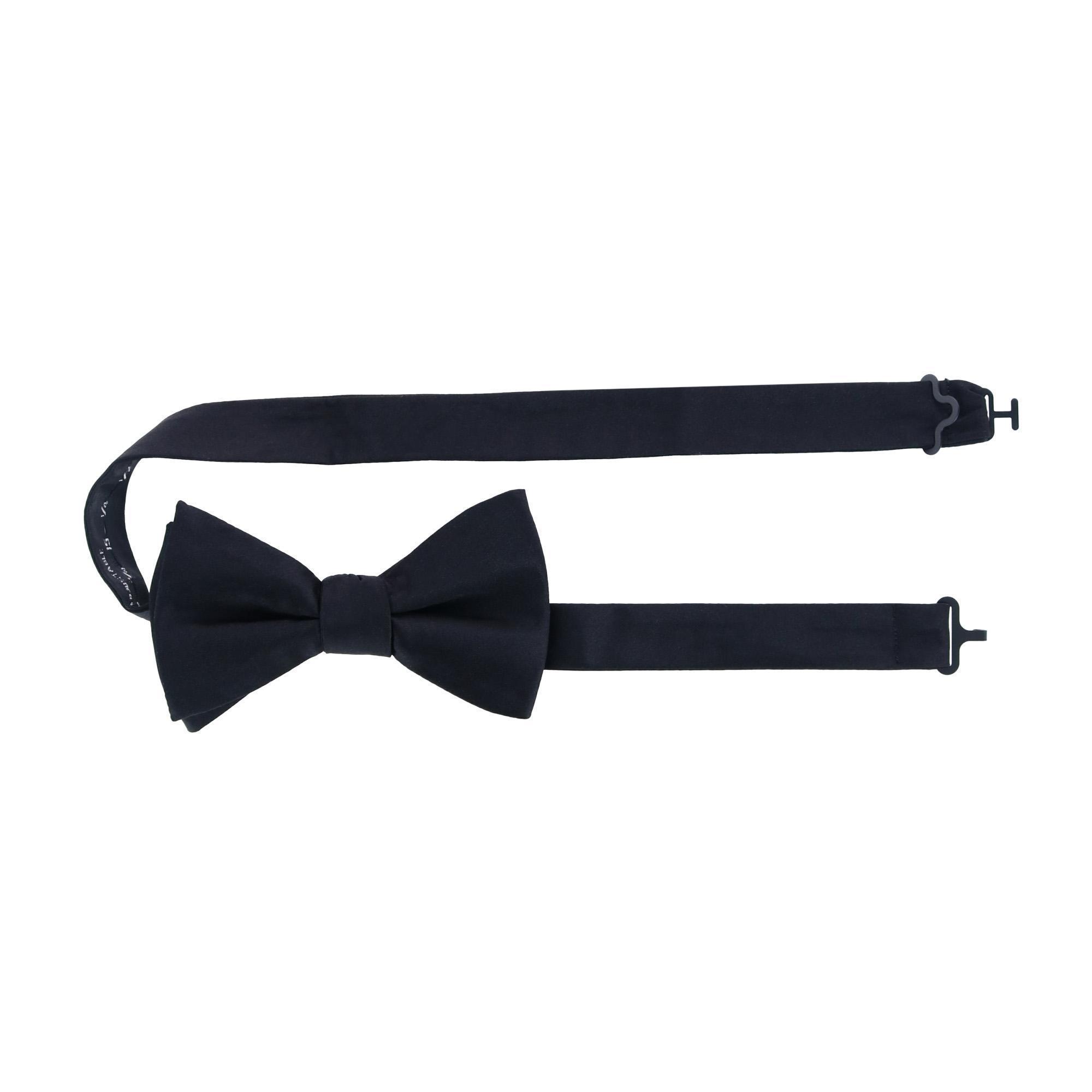  Trafalgar Sutton Solid Color Silk Bow Tie - White - Bonton