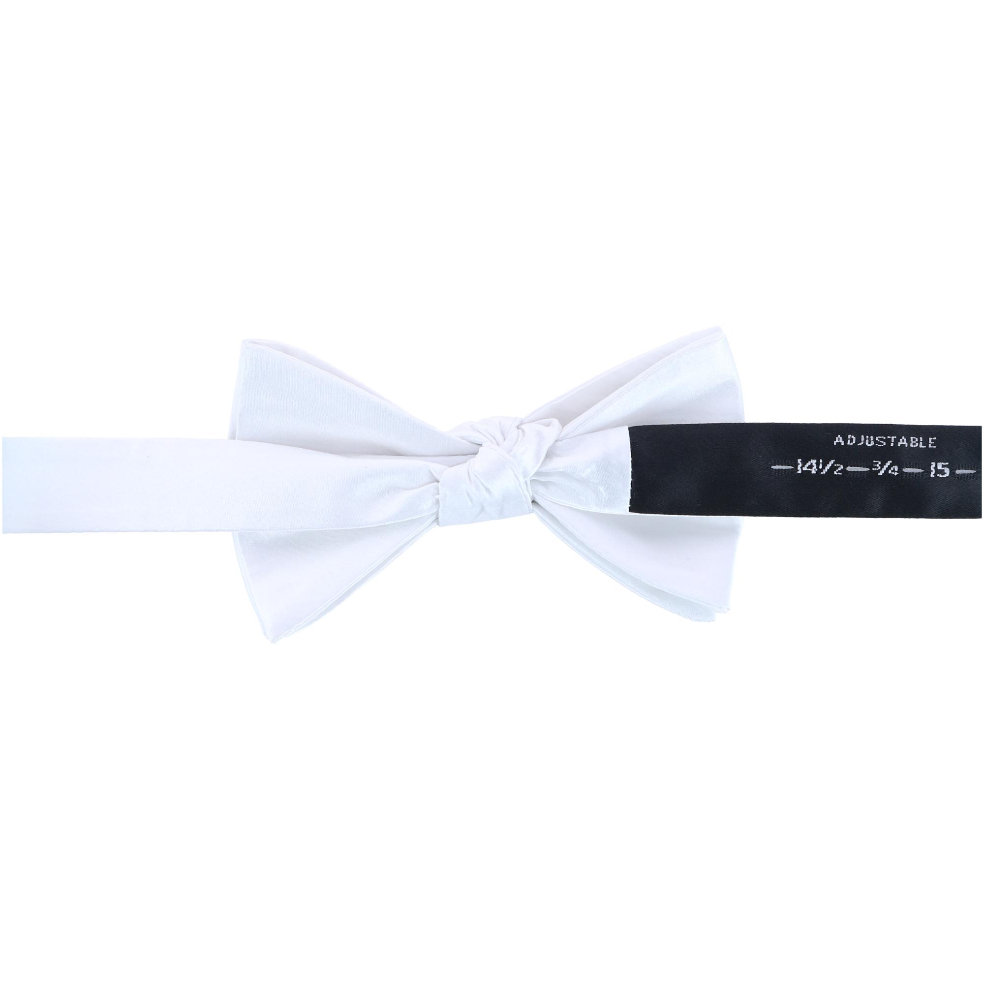  Trafalgar Sutton Solid Color Silk Bow Tie - Ivory - Bonton