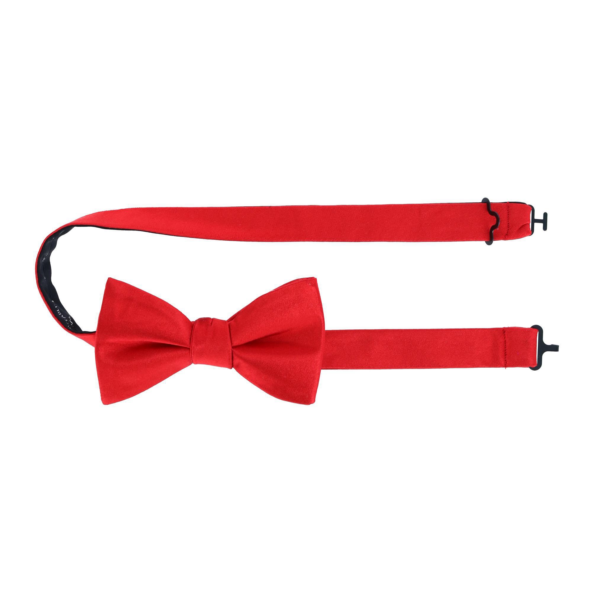  Trafalgar Sutton Solid Color Silk Bow Tie - Red - Bonton