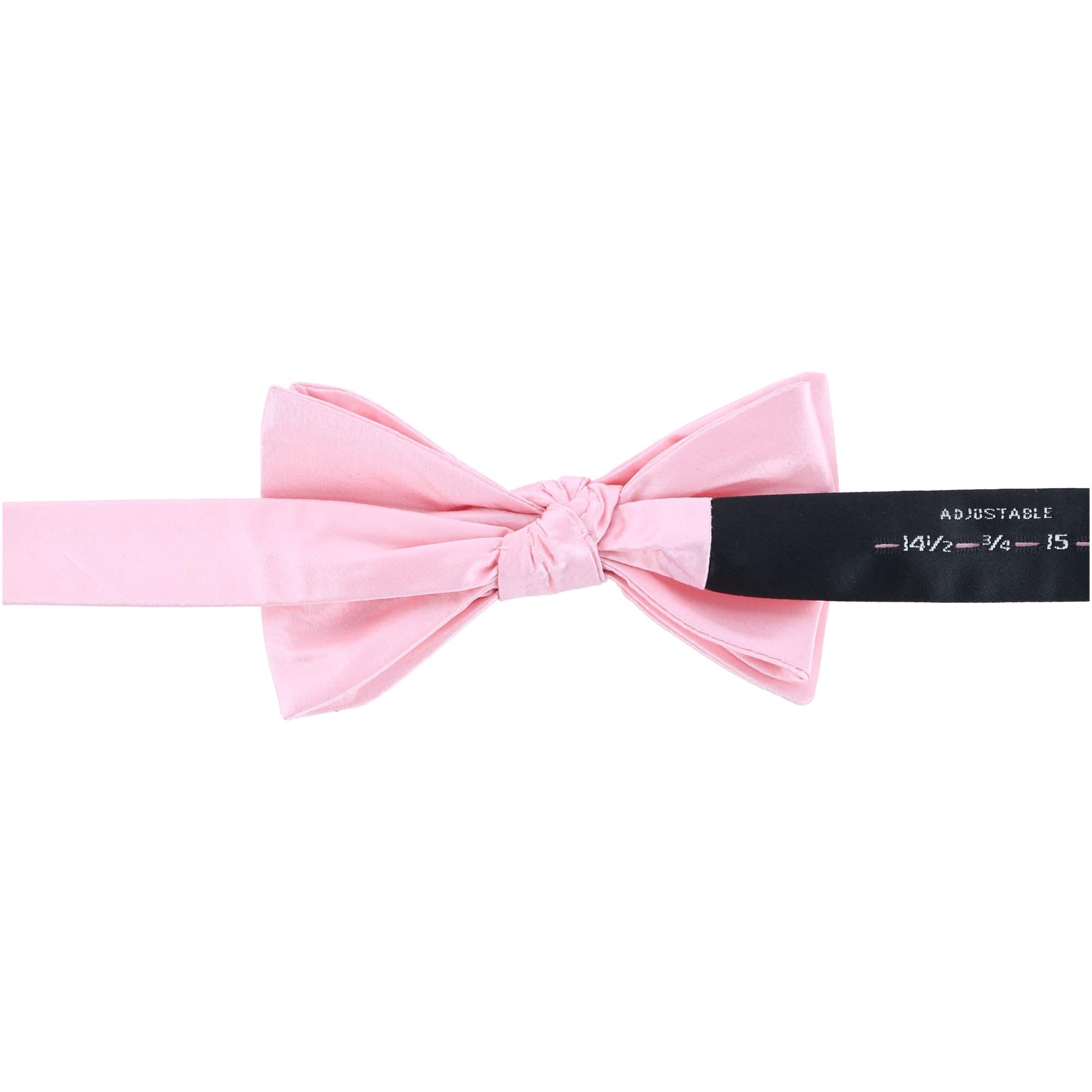  Trafalgar Sutton Solid Color Silk Bow Tie - Pink - Bonton